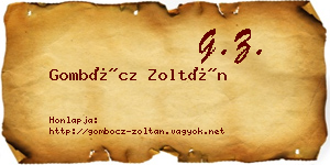 Gombócz Zoltán névjegykártya