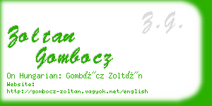 zoltan gombocz business card